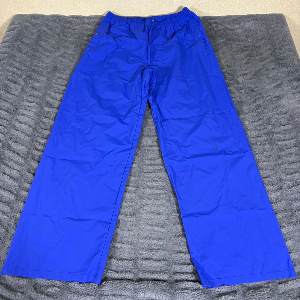 Columbia Sportswear Mens Blue PVC Rain Pants RM8020 Size Large Vintage